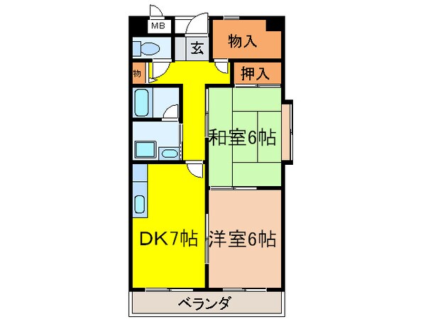 メゾンドールの物件間取画像